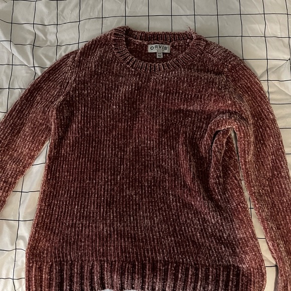 Orvis chenille mauve velvet soft knit sweater - Picture 3 of 3